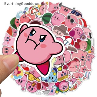 Ever สติกเกอร์ ลายการ์ตูน Kirby กันน้ํา สําหรับติดตกแต่งแล็ปท็อป กีตาร์ สเก็ตบอร์ด 50 ชิ้น