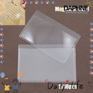 Daphne แว่นขยาย 3 เท่า พลาสติก ขนาด 85x55 มม. สําหรับกระเป๋าสตางค์ 5 10 ชิ้น