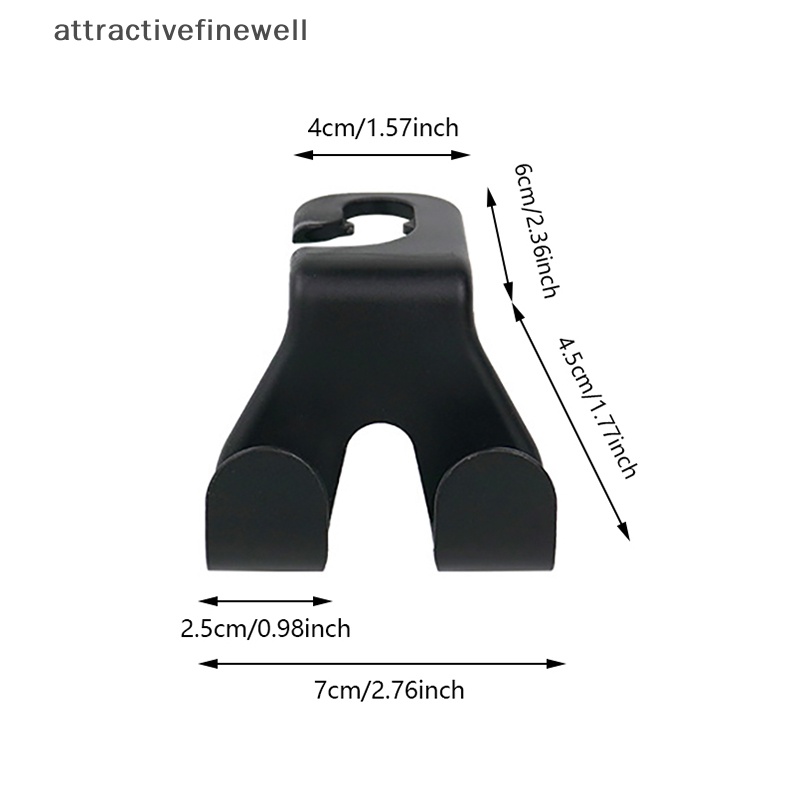 attractivefinewell-ใหม่-ตะขอแขวนกระเป๋าถือ-พนักพิงศีรษะ-แบบสองหัว-สําหรับรถยนต์-tiv