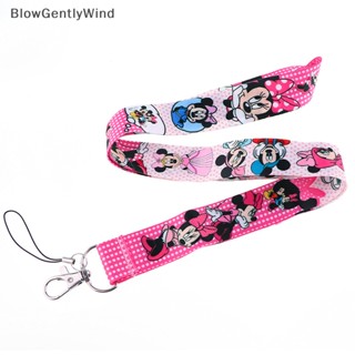 Blowgentlywind กระเป๋าใส่บัตรประจําตัว บัตรประจําตัว เชือกยาว ลายดิสนีย์ มิกกี้เมาส์ วิทยาเขต BGW