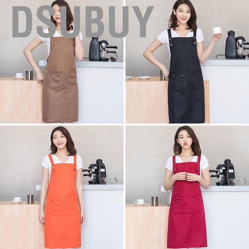 dsubuy-kitchen-cooking-apron-front-pocket-adjustable-water-resistant-for-men-women-chef-bbq