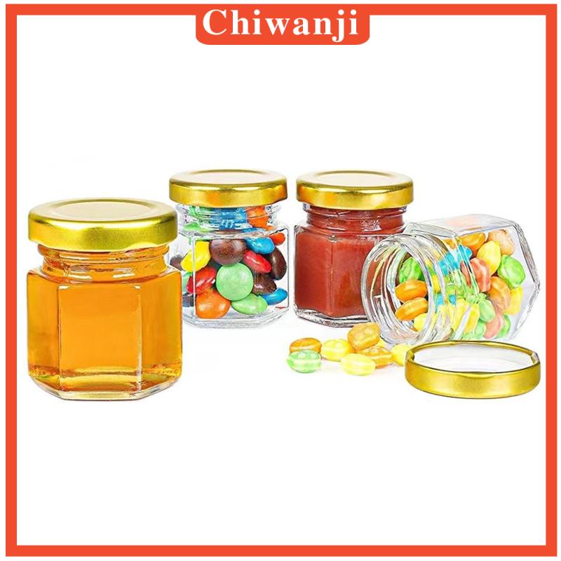 chiwanji-ขวดโหลแก้วใส-ทรงหกเหลี่ยม-ขนาดเล็ก-สําหรับใส่ของเหลว-น้ําผึ้ง-diy-20-ชิ้น