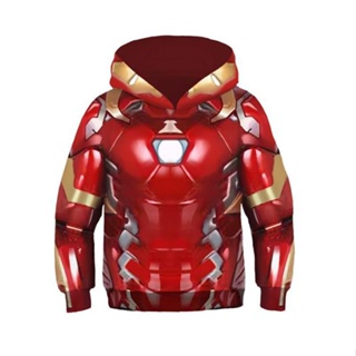 2019 ใหม่ เสื้อกันหนาว คอสเพลย์ Iron Man 3d สําหรับเด็ก