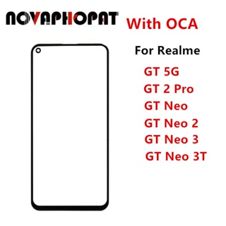 อะไหล่หน้าจอสัมผัส LCD ด้านหน้า และกระจก OCA สําหรับ Realme GT 2 Pro Neo 2 3 3T 5G