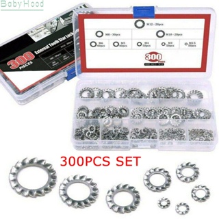 【Big Discounts】Washer Tooth Lock 304 Stainless Steel External Star Silver 300pcs 300pc#BBHOOD