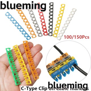 Blueming2 ป้ายแท็กตัวเลข C-Type สะดวก สําหรับมาร์กเกอร์สายเคเบิ้ล 100 150 ชิ้น