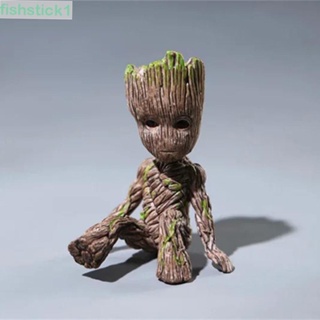 Fishstick1 ตุ๊กตาฟิกเกอร์ Groot Tree Man Groot 6 ซม. ขนาดมินิของเล่นสําหรับเด็ก