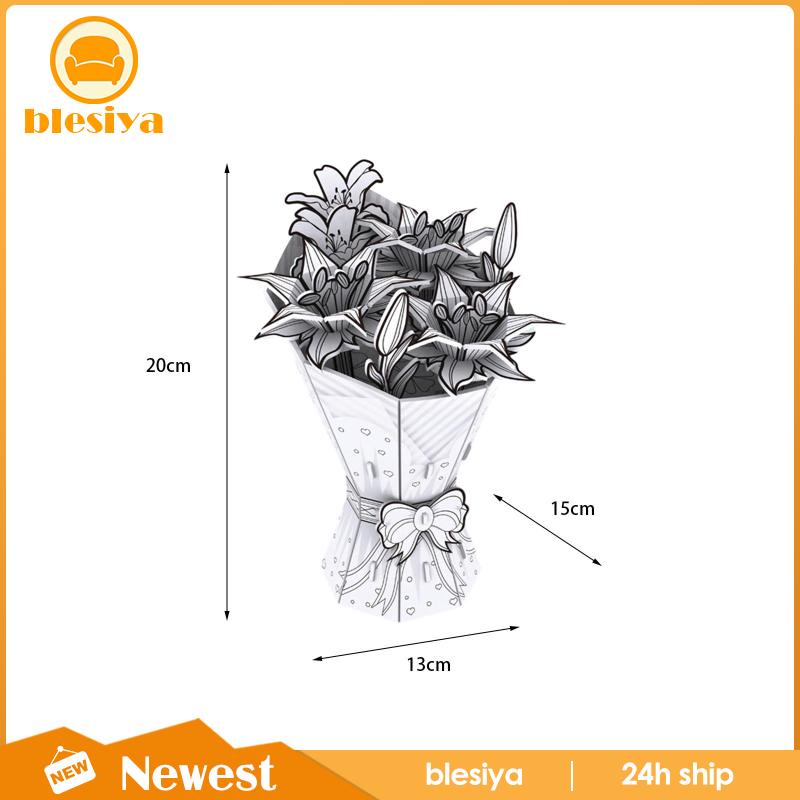 blesiya-จิ๊กซอว์กระดาษ-รูปช่อดอกไม้-diy-สําหรับวันเทศกาล