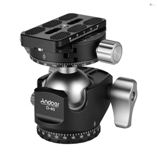 [พร้อมส่ง] Andoer D-40 PRO หัวบอลอลูมิเนียมอัลลอยด์ CNC สําหรับขาตั้งกล้อง DSLR ILDC