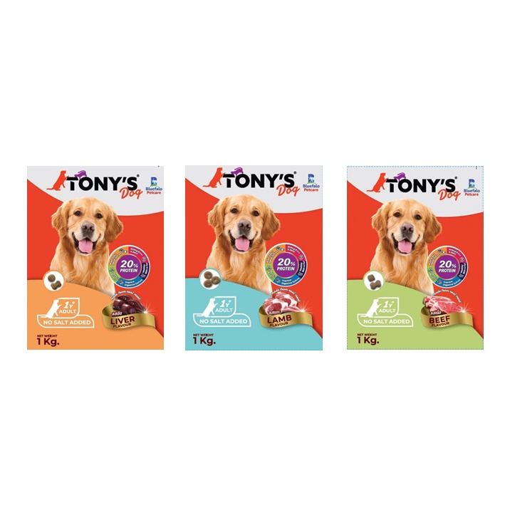 ใหม่-tonys-dog-อาหารสุนัข-อาหารเม็ด-สำหรับ-สุนัขอายุ-1-ปีขึ้นไป-ถุงโรงงาน-1kg-ราคาถูก