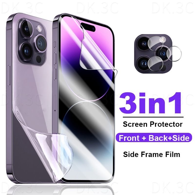 3-in-1-ฟิล์มไฮโดรเจล-tpu-กันรอยหน้าจอ-เลนส์กล้อง-ด้านหลัง-สําหรับ-iphone-12-13-14-15-pro-max-mini-14-15-plus