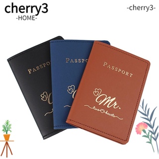 Cherry3 กระเป๋าใส่หนังสือเดินทาง บัตรเครดิต หนัง PU กันน้ํา สไตล์สร้างสรรค์