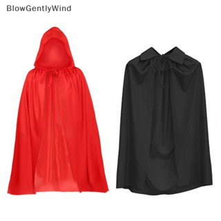 Blowgentlywind เสื้อคลุมยาว มีฮู้ด ลายแม่มด แวมไพร์ ปีศาจ น่ากลัว สีแดง สีดํา สําหรับผู้ชาย ผู้หญิง เหมาะกับฮาโลวีน BGW