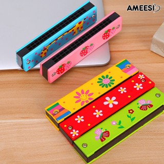 Ameesi เครื่องดนตรีไม้ 16 หลุม ของเล่นเสริมการเรียนรู้เด็ก