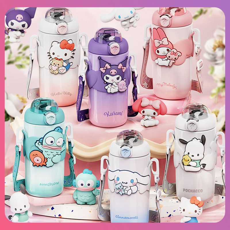 creative-500ml-sanrio-insulation-cup-สีสันกระติกน้ำร้อนถ้วย-bubble-series-น่ารัก-kuromi-cinnamoroll-แบบพกพา-316-สแตนเลสการ์ตูนนักเรียนถ้วยฟาง-cod