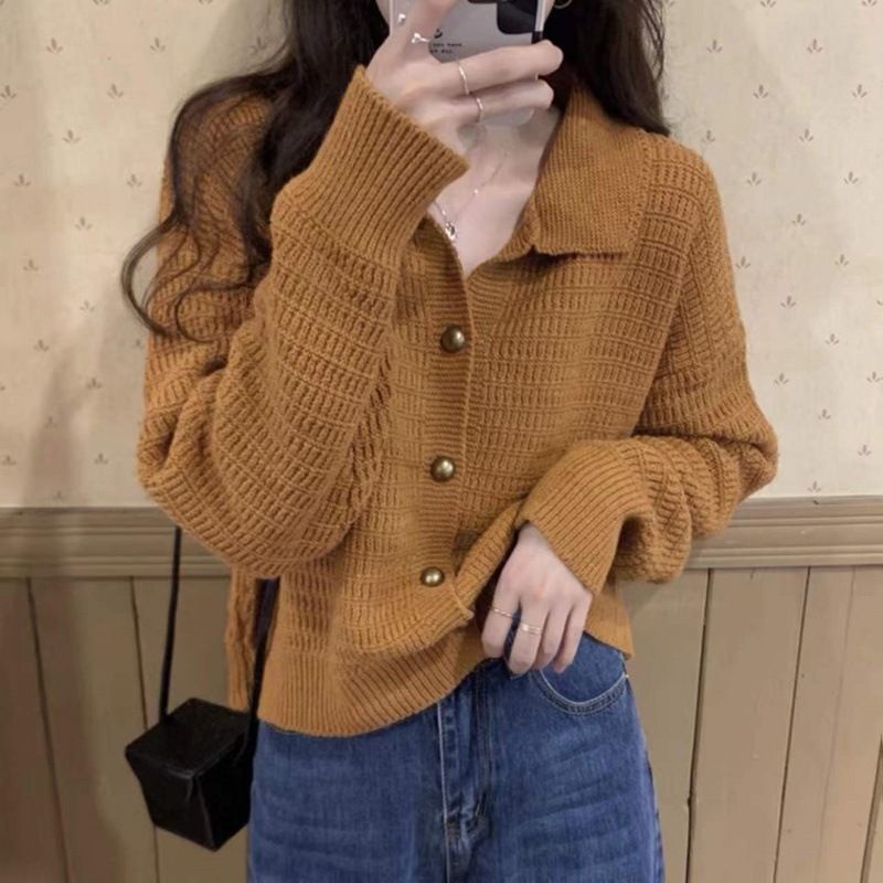 annie-เสื้อคาร์ดิแกนแขนยาว-ผ้าถัก-ทรงหลวม-เข้ากับทุกการแต่งกาย-สไตล์เกาหลีเรโทร-แฟชั่นฤดูใบไม้ร่วง-และฤดูหนาว-สําหรับผู้หญิง