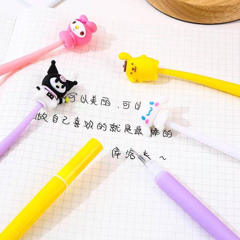 ปากกา-sanrio-cinnamoroll-mymelody-kuromi-pom-pom-purin-0-5-มม-สีดํา-สําหรับนักเรียน-สํานักงาน-ของขวัญ-4-ชิ้น-ต่อชุด