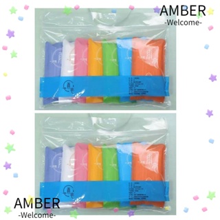 Amber เสื้อกันฝน PE กันน้ํา สีพื้น สําหรับผู้ใหญ่ 2 ชุด