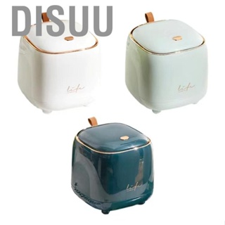 Disuu Push Type Desktop Trash Bin  Personalized Symbol Garbage Delicate Texture Smooth Surface Double Layer with Lid for Kitchen