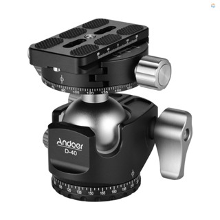 {Fsth} Andoer D-40 PRO หัวบอลอลูมิเนียมอัลลอยด์ CNC สําหรับขาตั้งกล้อง DSLR ILDC