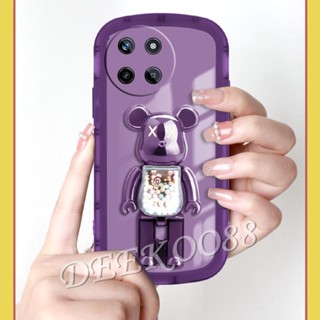 ใหม่ เคสโทรศัพท์มือถือนิ่ม ลายหมีสีชมพูน่ารัก พร้อมขาตั้ง สําหรับ Realme11 RealmeC51 Realme 11 C51 NFC 4G 5G 2023