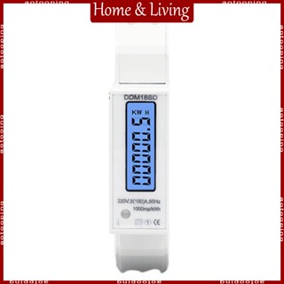 Aotoo เครื่องวัดความดันโลหิต แบบเฟสเดียว KWH 5-100A หน้าจอ LCD ดิจิทัล