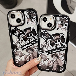 เคสโทรศัพท์มือถือ TPU นิ่ม กันรอยขีดข่วน กันกระแทก ลายการ์ตูนอนิเมะ One Piece สําหรับ iPhone 11 14 Pro Max 12 13