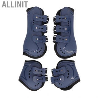 Allinit new Horse Tendon Boots Adjustable Open Front Fetlock Boot Breathable Protective Jumping Blue Set of 4