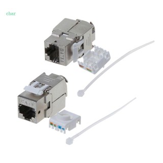 Char RJ45 โมดูลเชื่อมต่อแจ็คคีย์สโตน Cat6 Cat6A