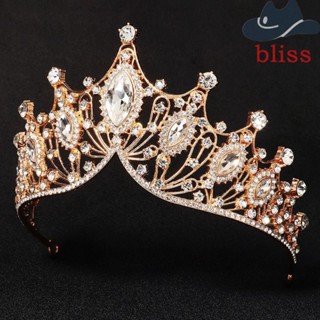 Bliss ที่คาดผม ประดับเพทาย พลอยเทียม สไตล์เกาหลี หรูหรา เครื่องประดับ สําหรับผู้หญิง เจ้าสาว งานแต่งงาน