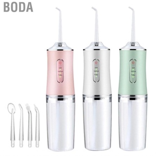 Boda Electric Dental Irrigator  Adjustable Mode Water Flosser Durable Rechargeable with 4 Nozzles for Home Travel Business Trip