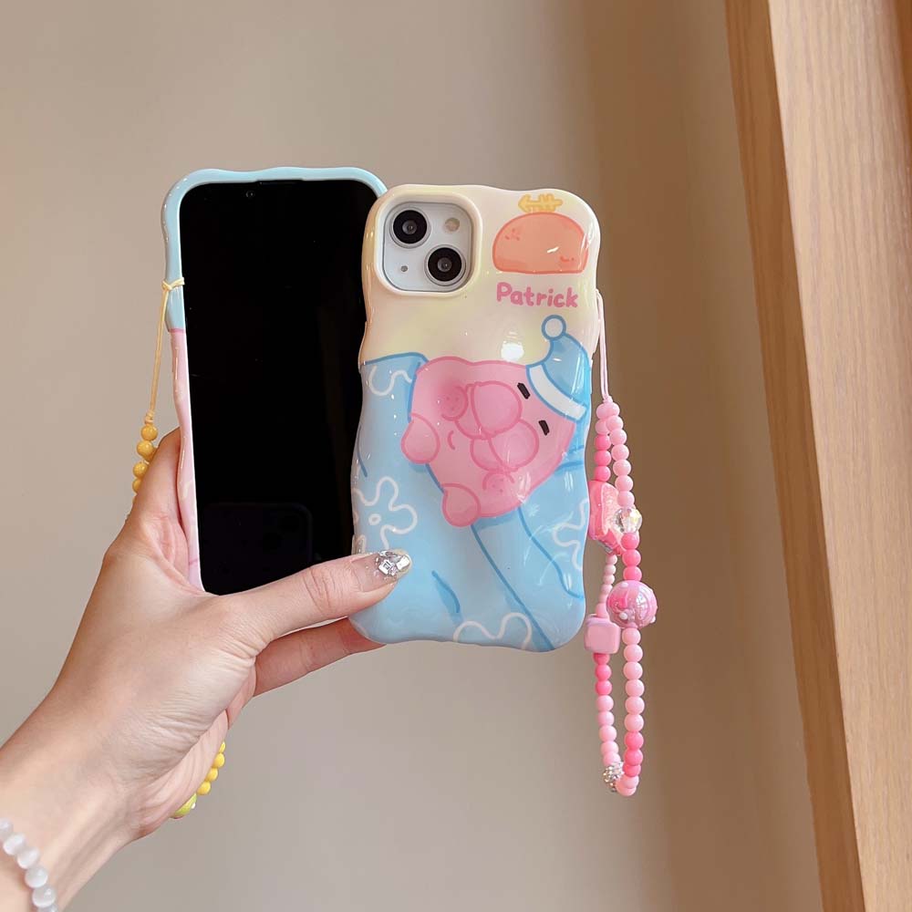 เคสโทรศัพท์มือถือแบบนิ่ม-กันกระแทก-ลายสพันจ์บ็อบน่ารัก-พร้อมสายโซ่คล้อง-หรูหรา-สําหรับ-iphone-11-14promax-13promax-12promax-14-14pro