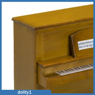 [Dolity1] โมเดลเปียโนจิ๋ว 1:12 พร้อมเก้าอี้ สําหรับตกแต่งบ้านตุ๊กตา
