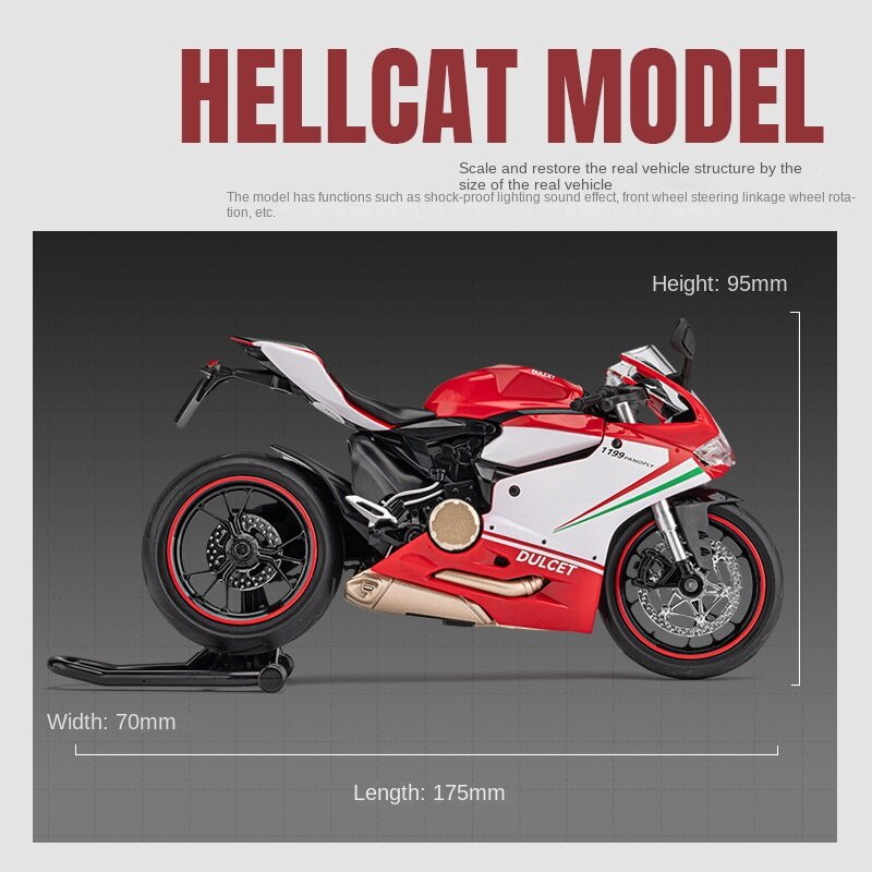 โมเดลรถจักรยานยนต์-1-12-ducati-1199-ของเล่นสําหรับเด็ก