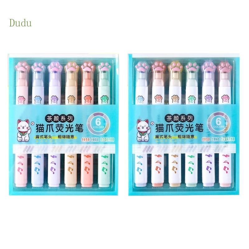 dudu-mild-journaling-ปากกาไฮไลท์พาสเทล-สีพาสเทล