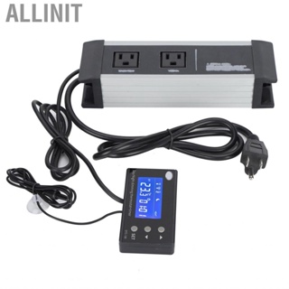 Allinit Digital Temperature Controller  Blue Film  Crystal Technology Real‑time Clock Function for Fish Tank Crawler Box