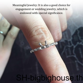 【Biho】แหวน ประดับโบว์ พลอยเทียม แวววาว สไตล์เรียบง่าย ของขวัญวันครบรอบ 1 2 3 5 ปี