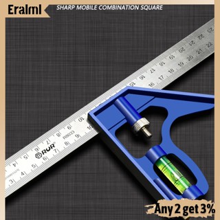 Eralml ไม้บรรทัดสเตนเลส 90 องศา มุม 45 องศา อเนกประสงค์ สําหรับงานไม้