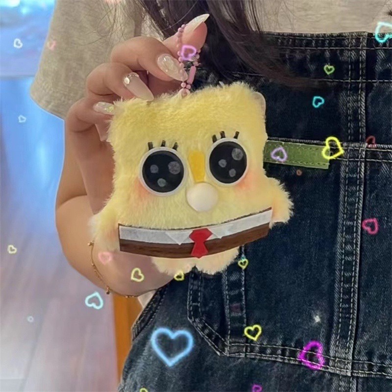 พวงกุญแจ-จี้ตุ๊กตา-spongebob-น่ารัก-ขนาดเล็ก-สําหรับเพื่อน-diy
