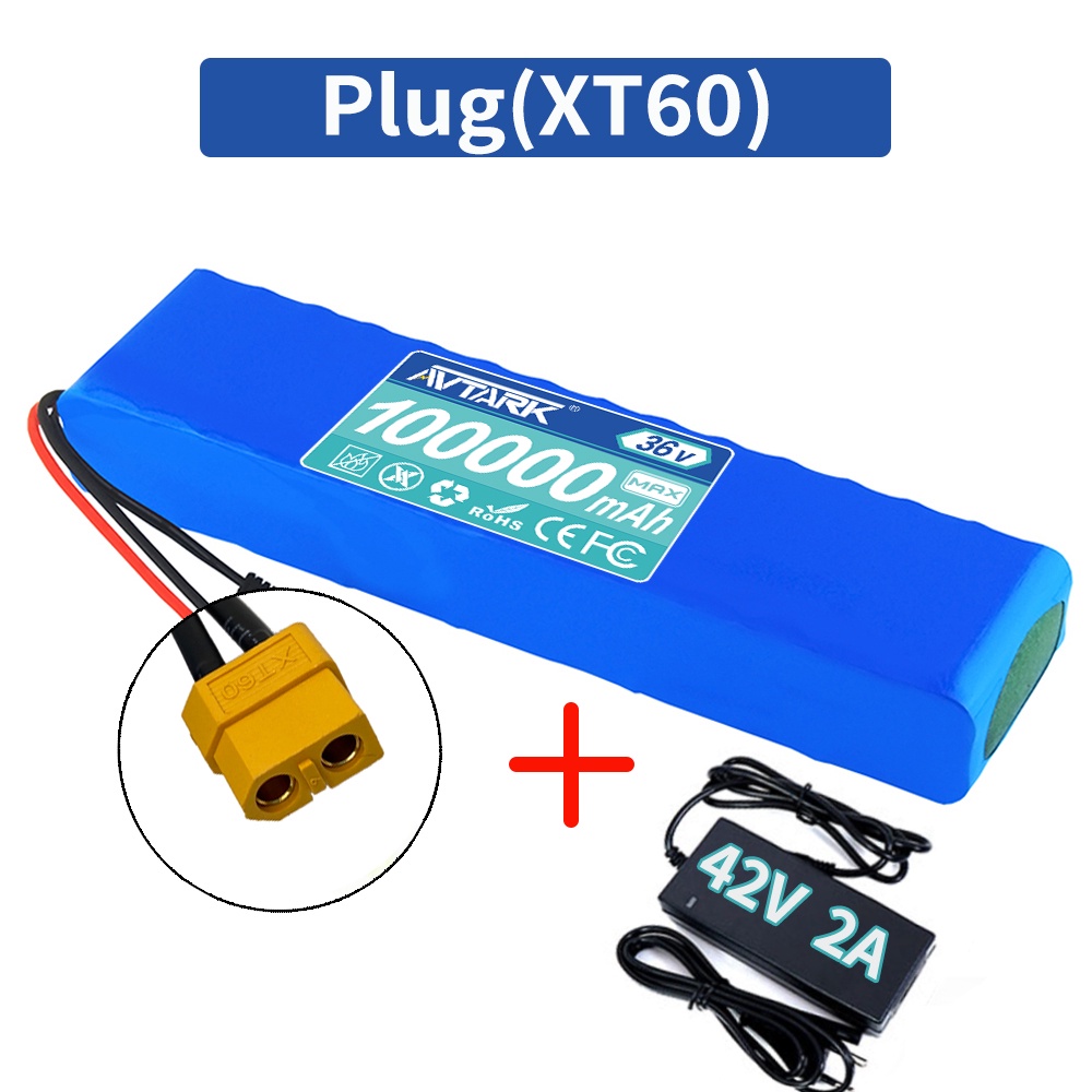 Scooter électrique 10S4P, batterie au lithium 100000mAh 36v