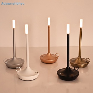 Adhyu โคมไฟตั้งโต๊ะ LED แบบสวิตช์สัมผัส ชาร์จ Usb สําหรับตกแต่งข้างเตียง บาร์ บรรยากาศ