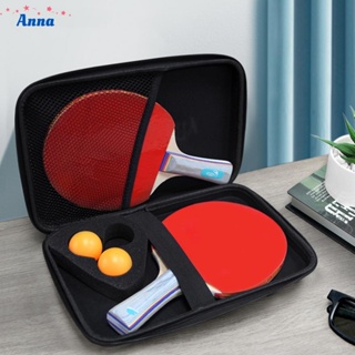 【Anna】Racket Cover Bat Blade Blue Elastic Strap Ping Pong Paddle Red Storage Bag