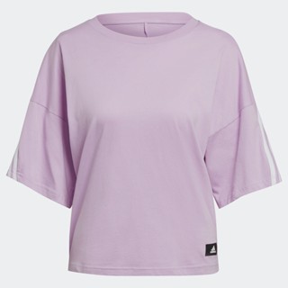 adidas ไลฟ์สไตล์ เสื้อยืด adidas Sportswear Future Icons 3-Stripes ผู้หญิง สีม่วง HK0490