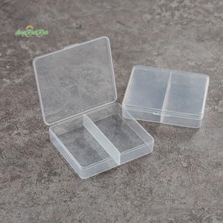 Erck&gt; กล่องพลาสติกใส ทรงสี่เหลี่ยม ขนาดเล็ก สําหรับใส่เครื่องประดับ ลูกปัด