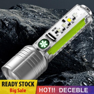 [Deceble.th] Xhp50 ไฟฉาย LED 500mAh 800LM Type-C ชาร์จ USB กันน้ํา