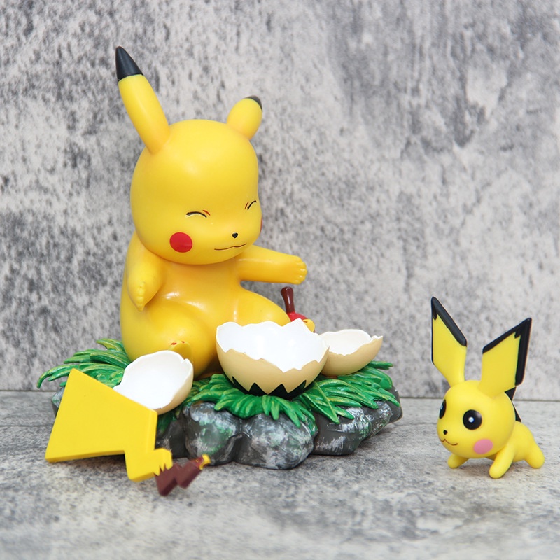 โมเดลตุ๊กตาฟิกเกอร์-pokemon-pikachu-and-pichu-23-ของเล่นสําหรับเด็ก-ตกแต่งบ้าน-เก็บสะสม-ของขวัญ