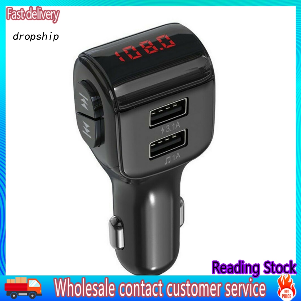 dro-a01-อะแดปเตอร์เครื่องเล่นเพลง-mp3-บลูทูธ-50-หน้าจอดิจิทัล-led-ความไวแสงสูง-สําหรับรถยนต์