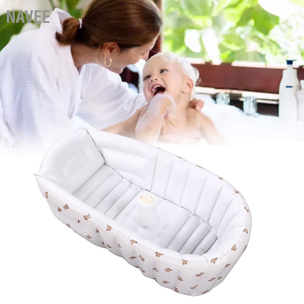 navee-baby-inflatable-อ่างอาบน้ำบ้านน่ารักรูปแบบ-travel-แบบพกพาทารกอ่างอาบน้ำแบบพับได้