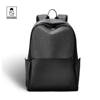 Iconzero กระเป๋าเป้สะพายหลัง กระเป๋าใส่แล็ปท็อป 15.6 นิ้ว กันน้ํา แบบเรียบง่าย สไตล์คลาสสิก สําหรับผู้ชาย