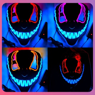 Creative Venom Mask หน้ากากฮาโลวีนสยองขวัญไฟ LED หน้ากากคอสเพลย์เครื่องแต่งกาย Masquerade เทศกาลฮาโลวีน Party Supplies หน้ากากสยองขวัญส่องสว่าง Decor [COD]